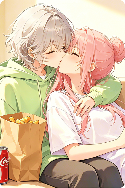 silver-pink-lesbian-kiss-sofa-anime